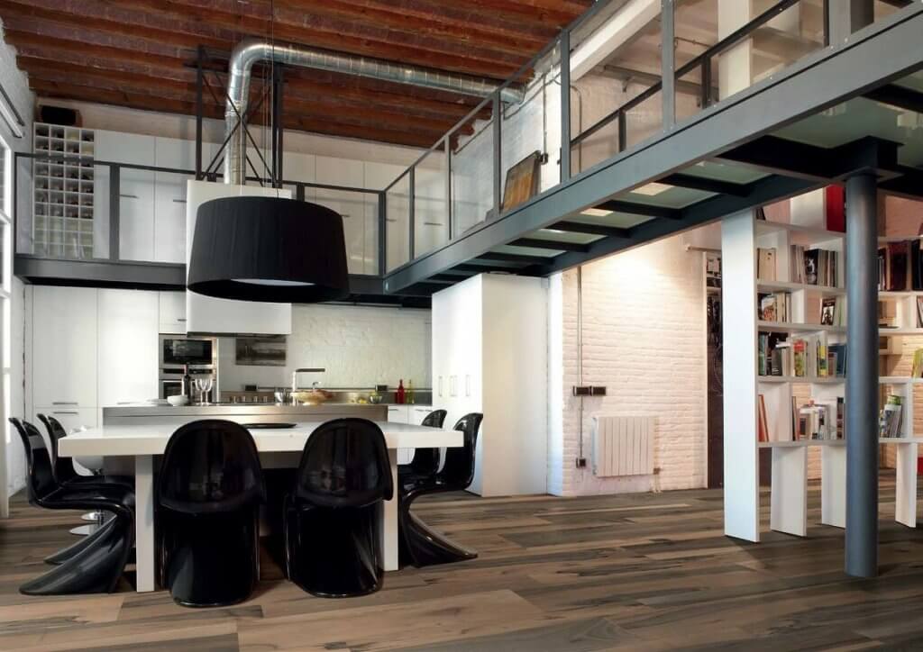 Loft de estilo industrial o high-tech